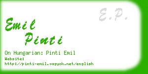 emil pinti business card